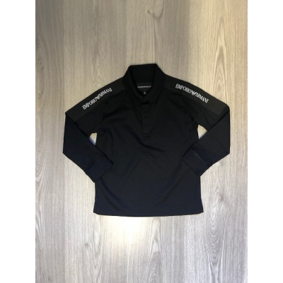 Polo Longsleeve Black Armani Junior Polo Longsleeve Black Armani Junior